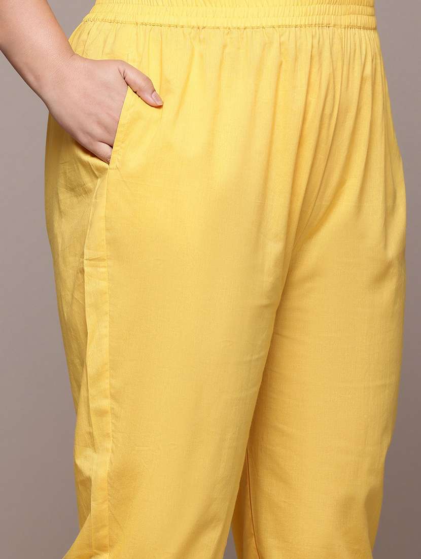 women plus size three quarter sleeve kurta pant with dupatta set - 21675353 - Standard Image - 6