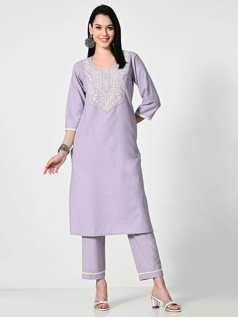 women embroidered kurta pant set with duaptta - 21675428 -  Standard Image - 1