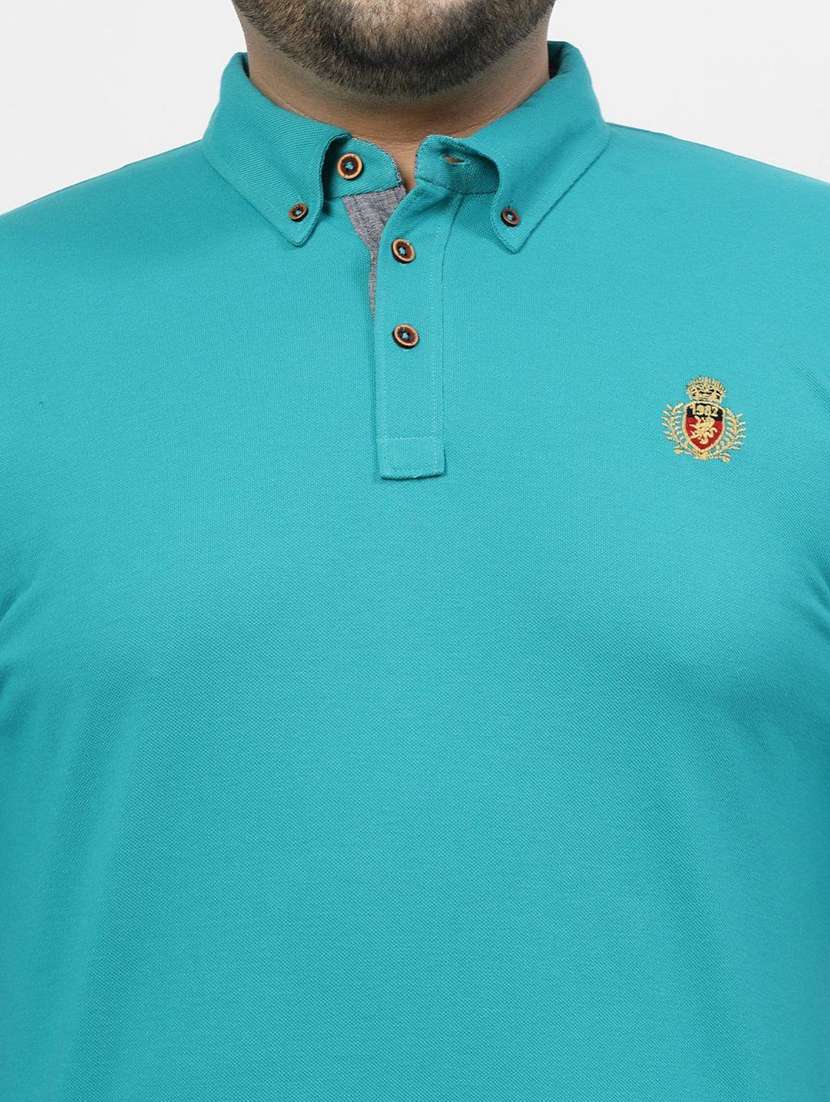 men solid plus size polo t-shirt - 21675485 -  Standard Image - 4