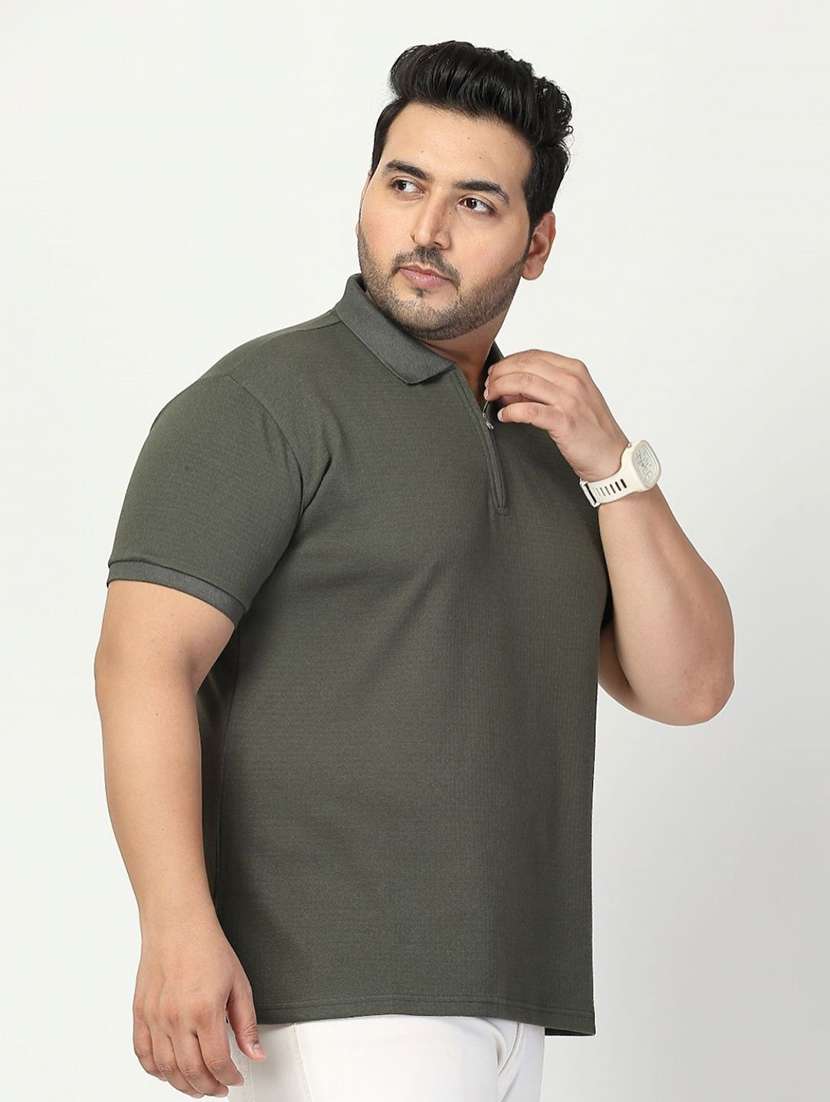 men solid plus size polo t-shirt - 21675496 -  Standard Image - 1