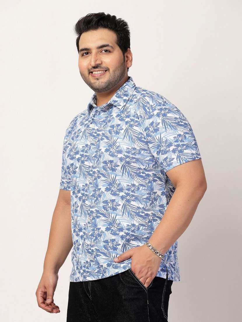 blue cotton plus tshirt - 21675500 -  Standard Image - 1