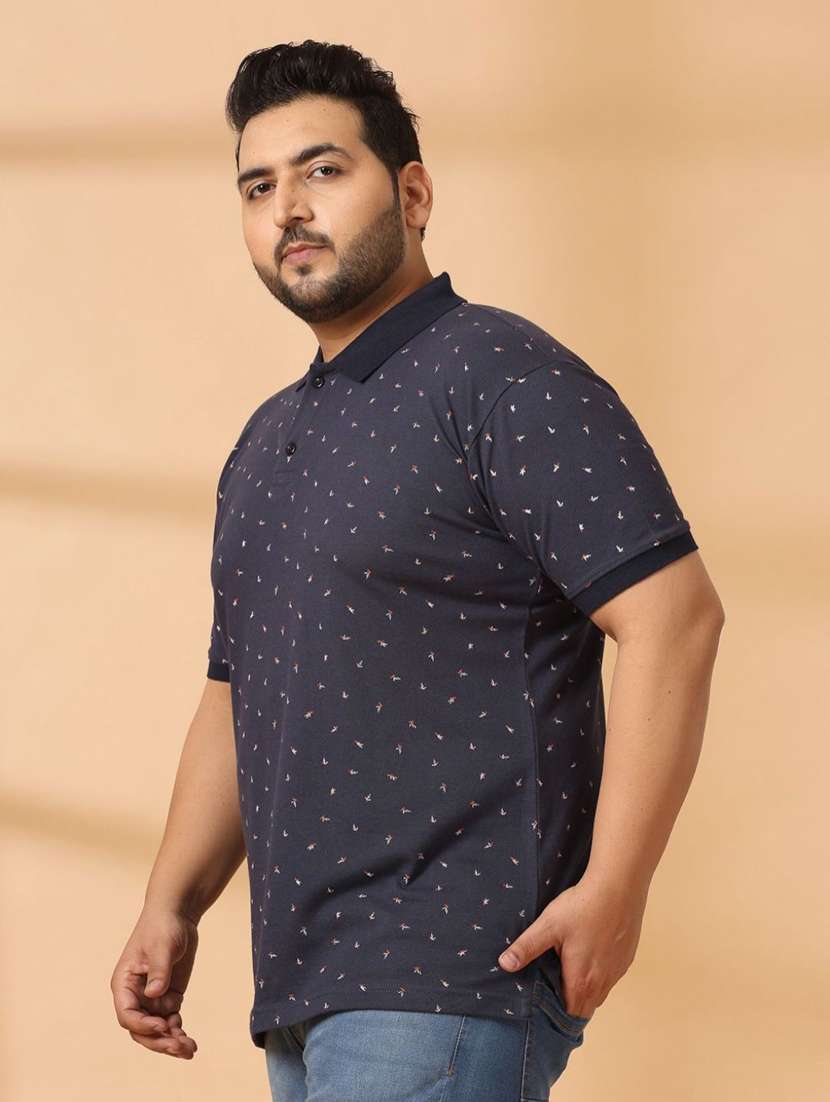 men printed plus size polo t-shirt - 21675508 -  Standard Image - 1