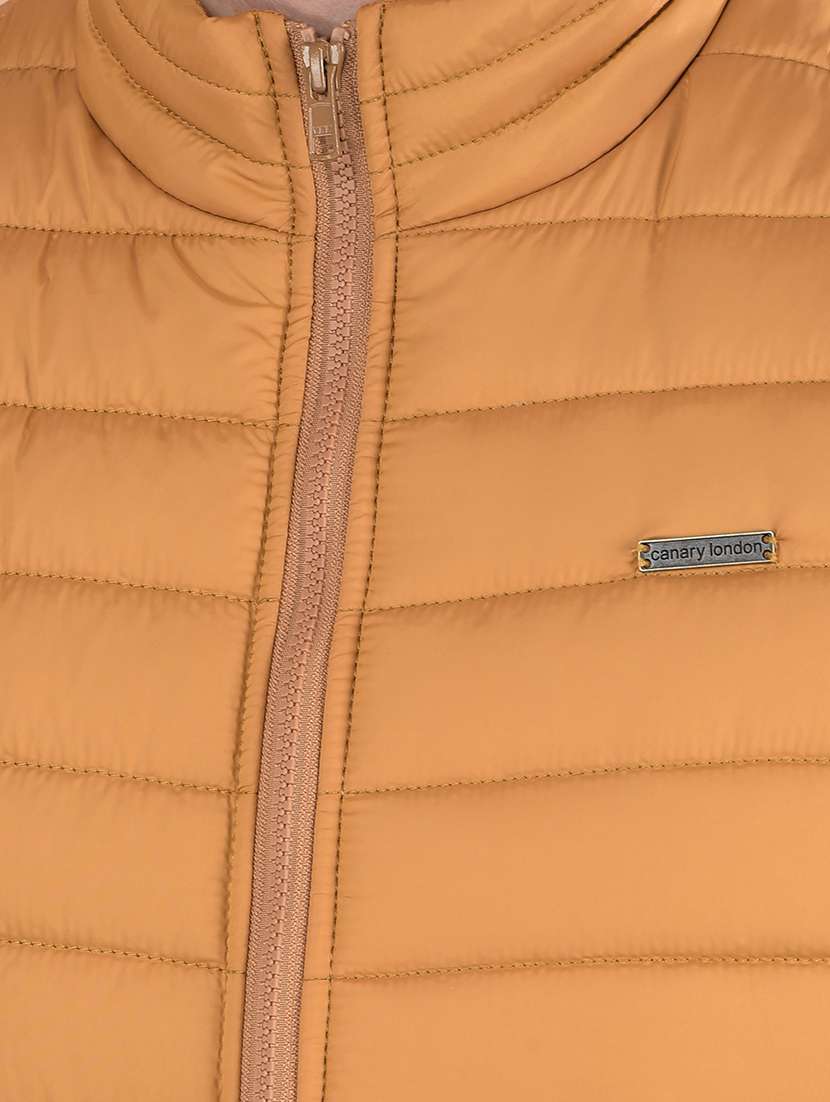 men solid sleeveless puffer jacket - 21675696 - Standard Image - 6