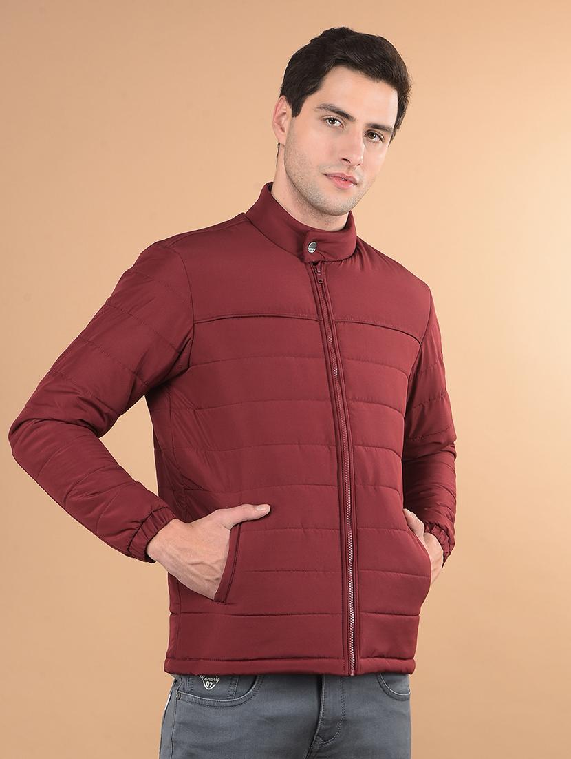men solid long sleeve puffer jacket - 21675701 - Standard Image - 1