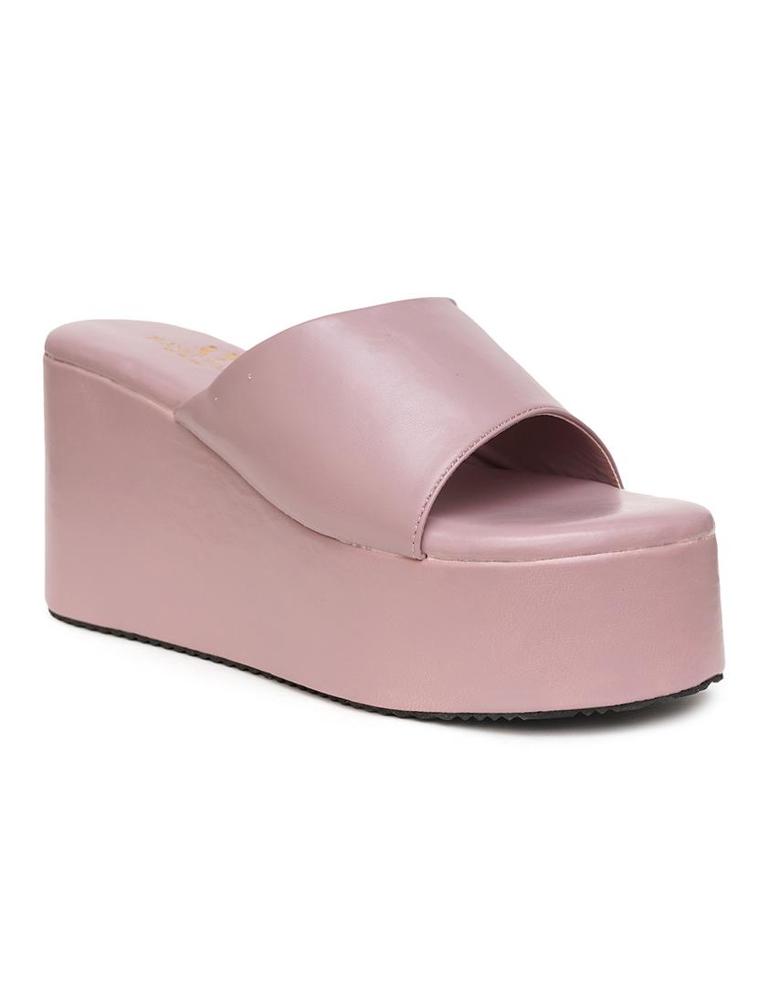 women solid slip on wedge sandal - 21676045 - Zoom Image - 0