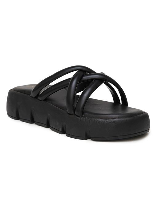 women black slip on sandal - 21676065 - Standard Image - 0