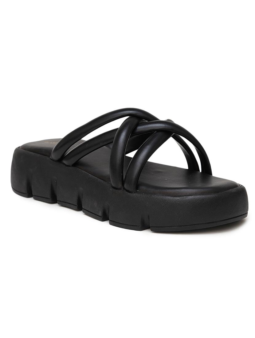 women black slip on sandal - 21676065 - Zoom Image - 0