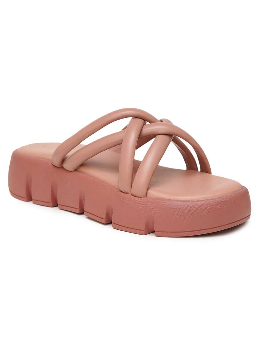 women solid slip on sandal