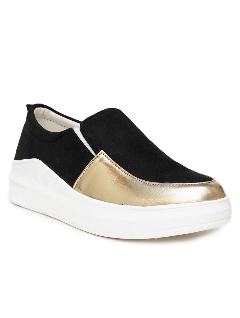 women black slip on casual shoes