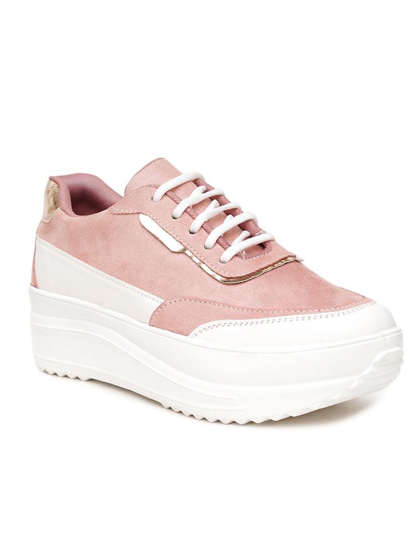 women pink lace-up casual shoe - 21676086 - Zoom Image - 0