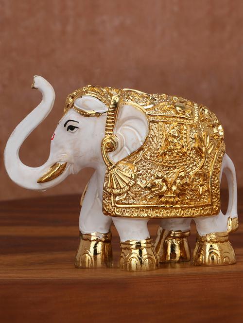 24carat gold plated elephant showpiece for home, 3 inch - 21676105 -  Standard Image - 0