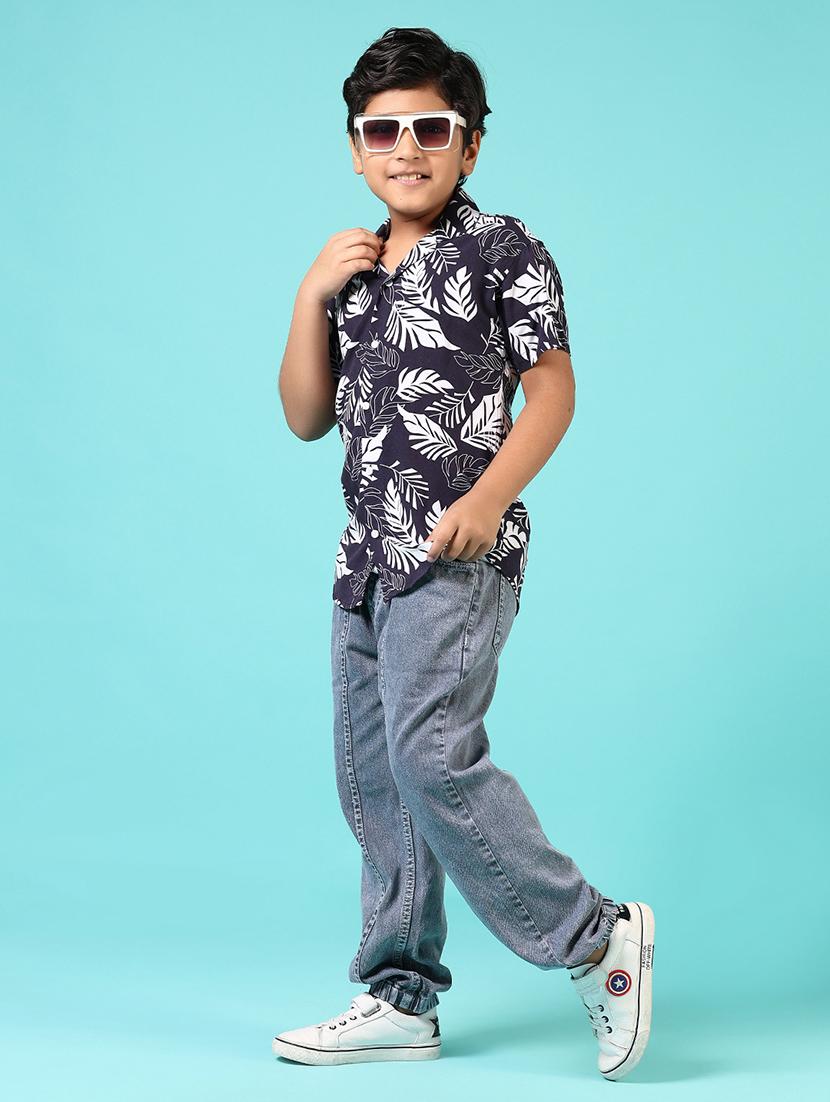 boys printed cuban collared short sleeves shirt - 21676147 - Standard Image - 4