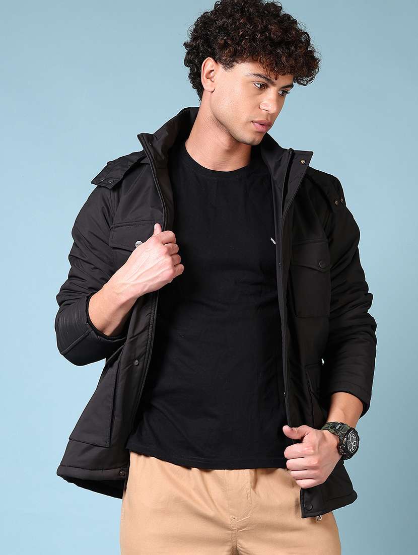 men long sleeves solid utility jacket - 21676162 -  Standard Image - 1