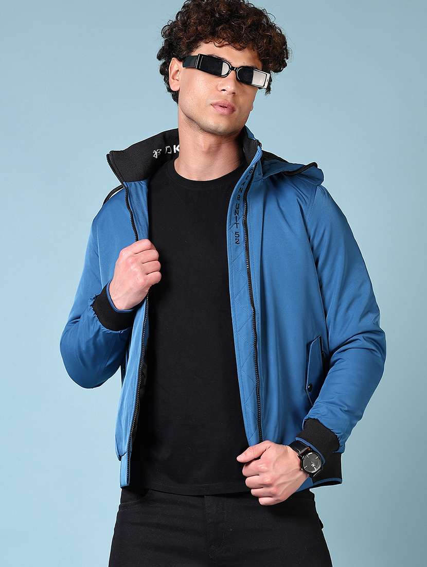 men long sleeves solid casual jacket - 21676177 -  Standard Image - 1