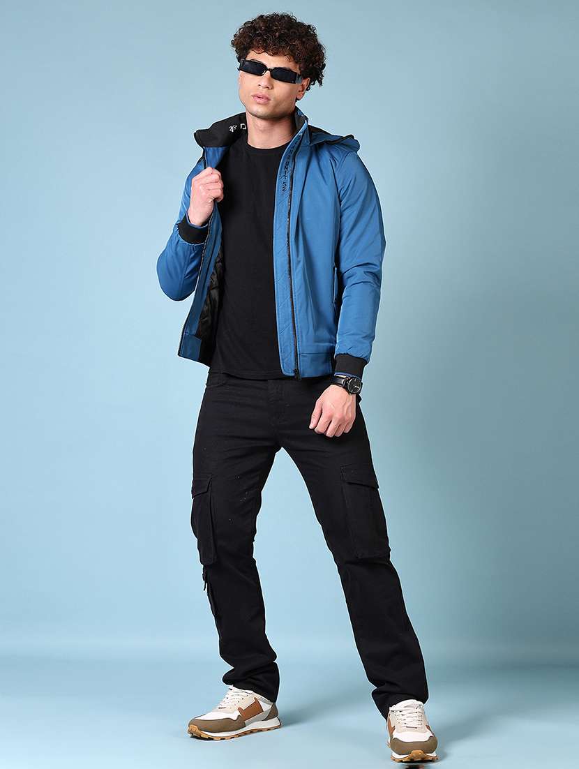 men long sleeves solid casual jacket - 21676177 -  Standard Image - 4