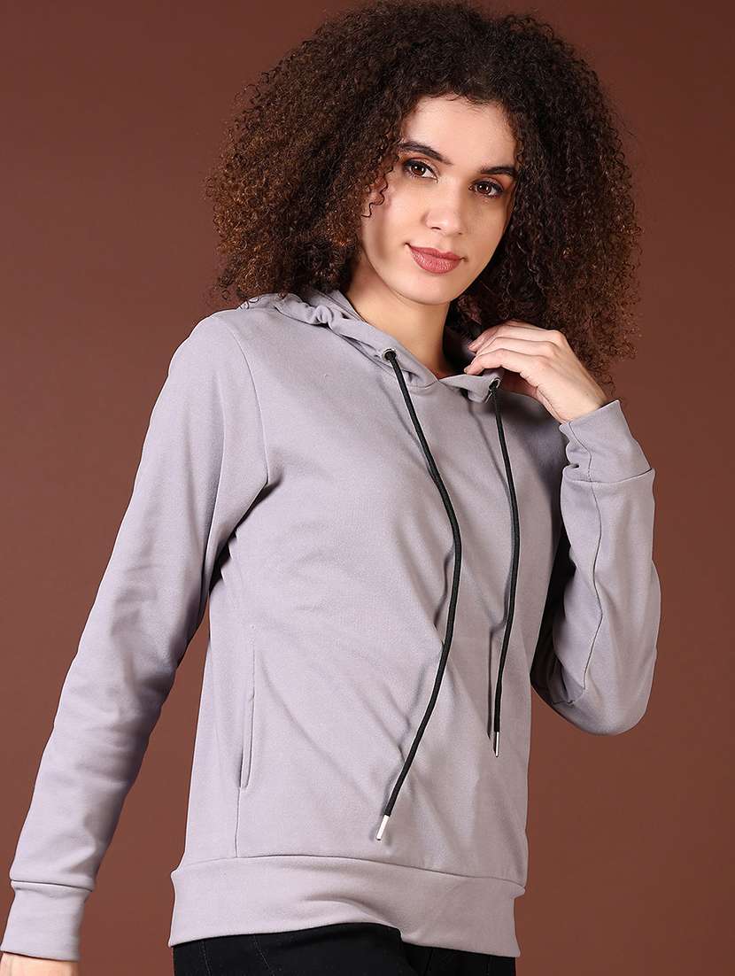 women long sleeves plain sweatshirt - 21676205 -  Standard Image - 1