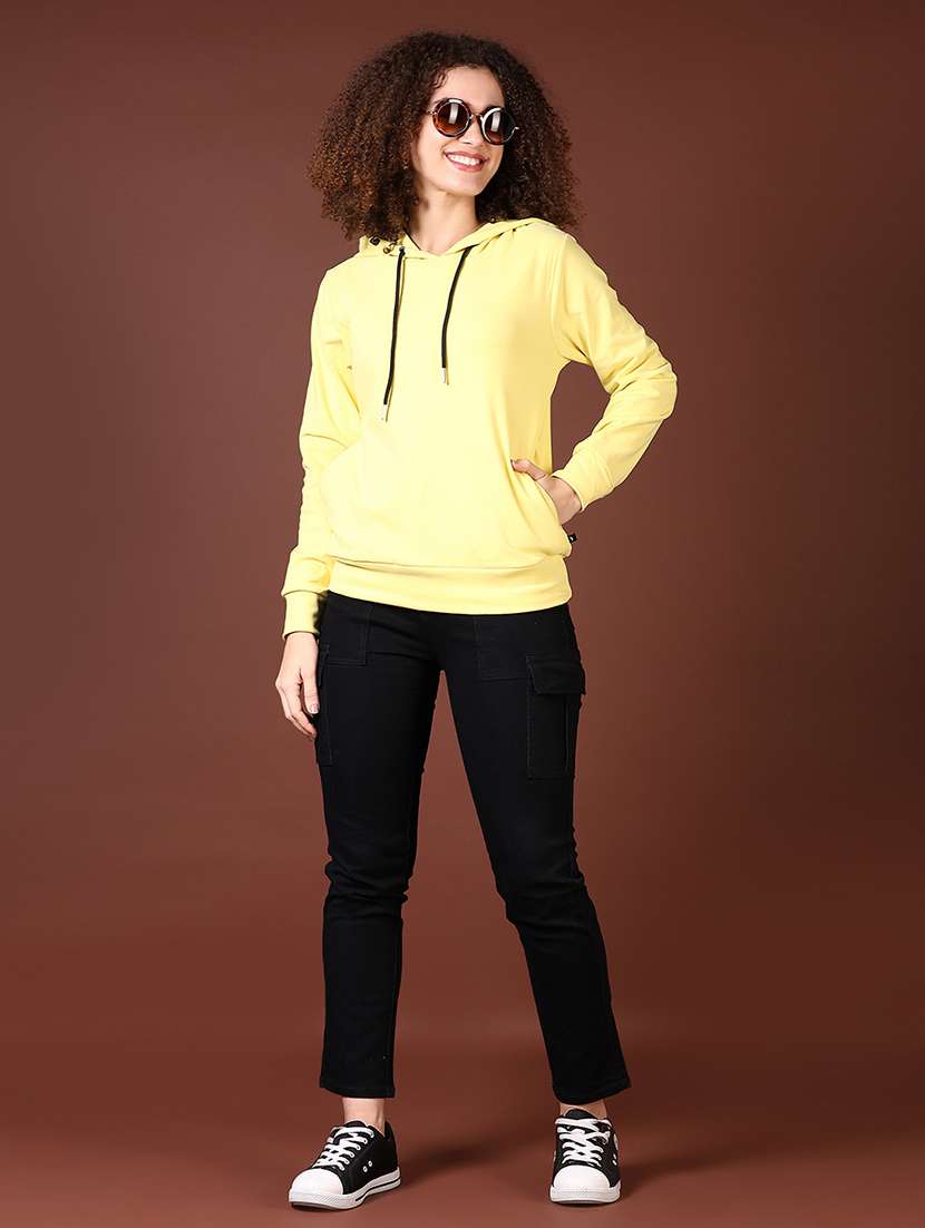 women long sleeves plain sweatshirt - 21676206 -  Standard Image - 4