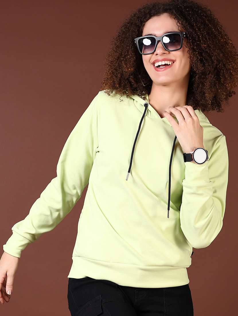 women solid long sleeve sweatshirt - 21676211 -  Standard Image - 1