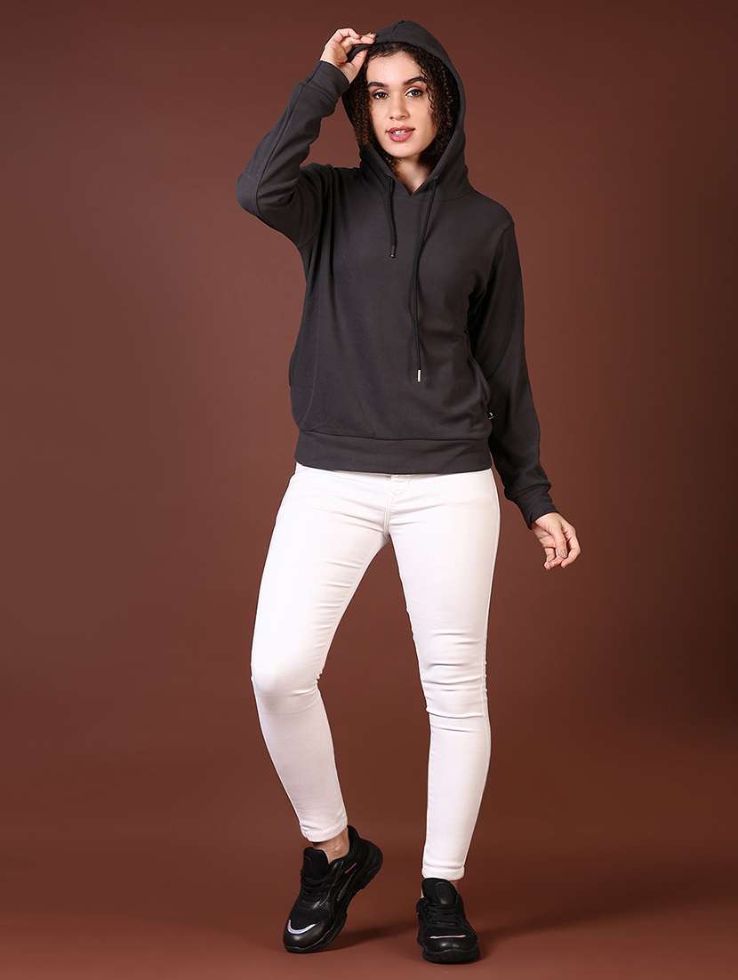women long sleeves plain sweatshirt - 21676212 -  Standard Image - 4