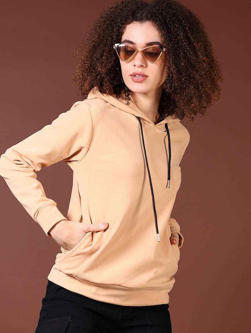 women long sleeves plain sweatshirt - 21676213 -  Standard Image - 1