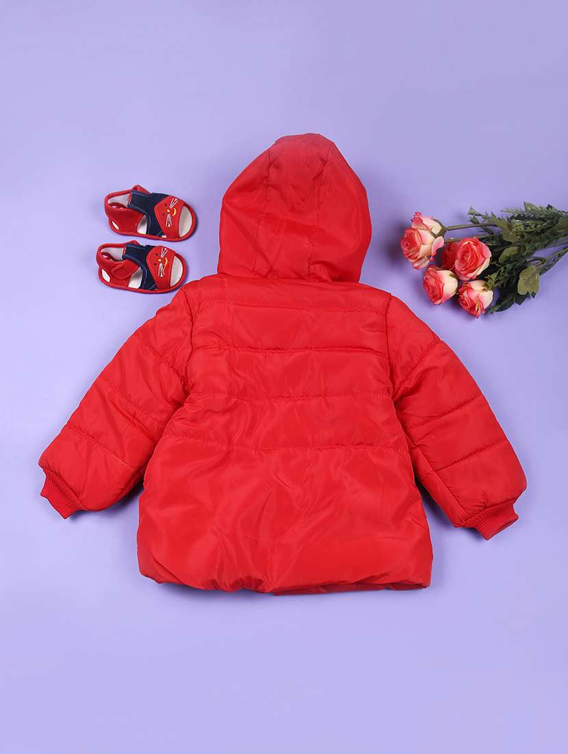 girls red long sleeve quilted jacket - 21676254 -  Standard Image - 1