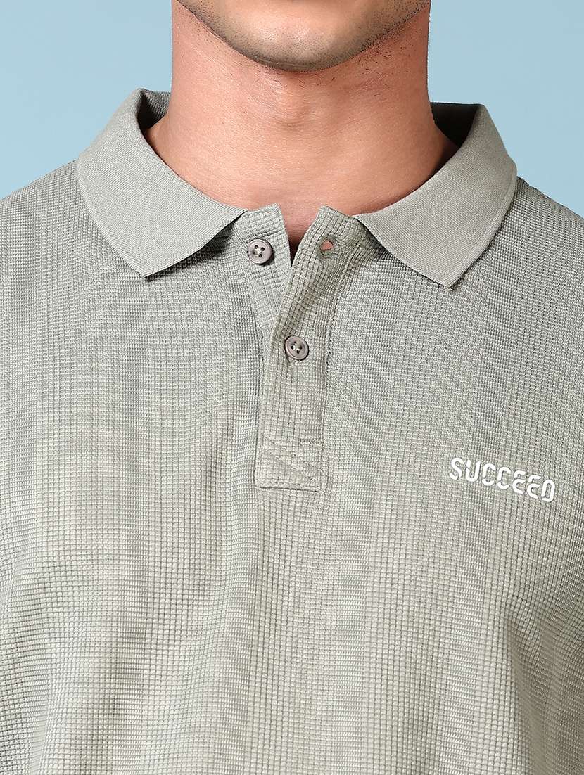 men self design short sleeve polo t-shirt - 21676261 - Standard Image - 4
