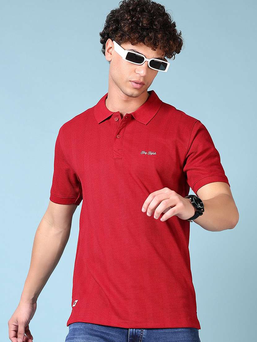 men solid short sleeve polo t-shirt - 21676263 -  Standard Image - 1