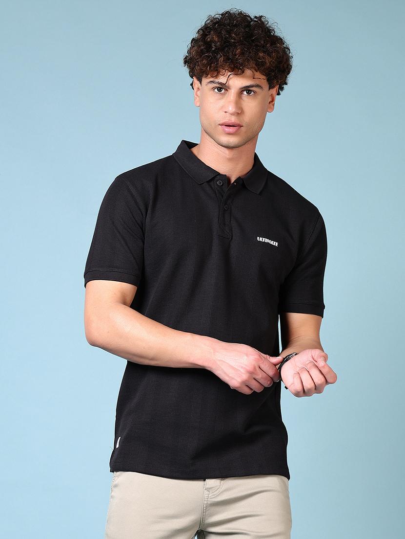 men solid short sleeve polo t-shirt - 21676265 - Zoom Image - 0