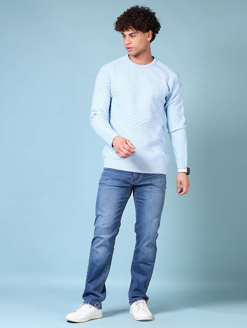 men self design long sleeve pullover sweater - 21676358 -  Standard Image - 4