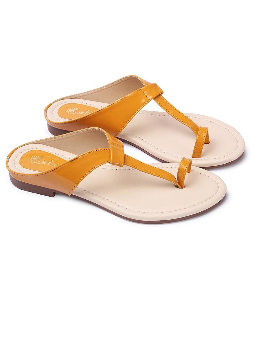 women solid slip on flat sandal - 21676623 -  Standard Image - 1