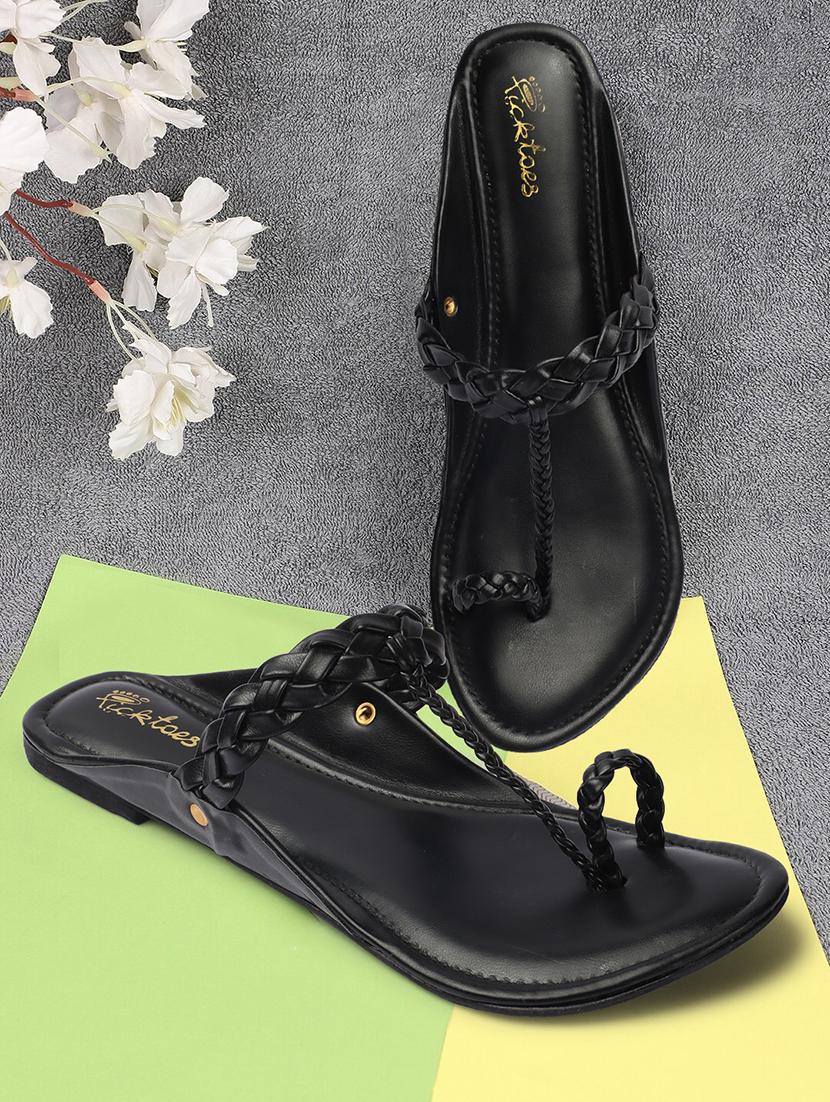women one toe cut work kolhapuri - 21676656 -  Zoom Image - 0