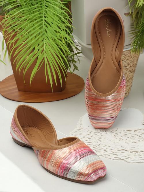 women textured slip on jutis - 21676668 - Standard Image - 0