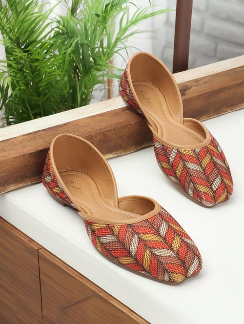 women textured slip on jutis  - 21676669 -  Standard Image - 0