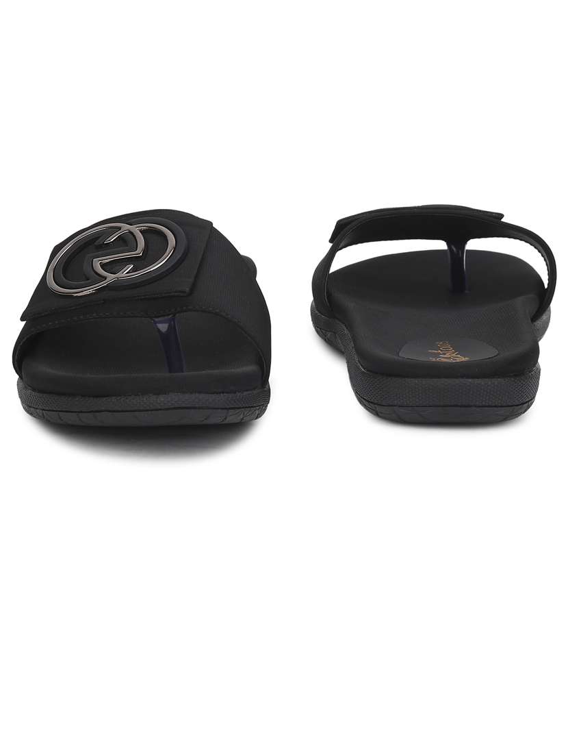 women black slip on sandal - 21676701 -  Standard Image - 1
