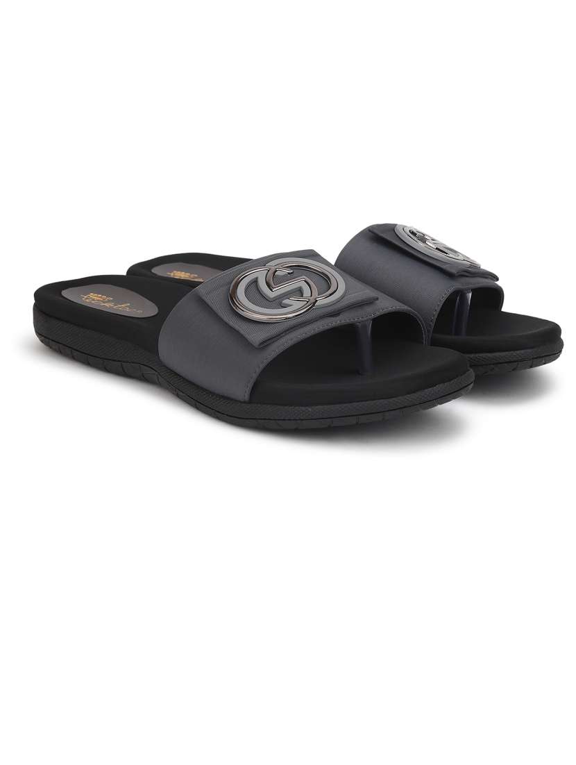 women grey slip on sandal - 21676702 -  Standard Image - 1