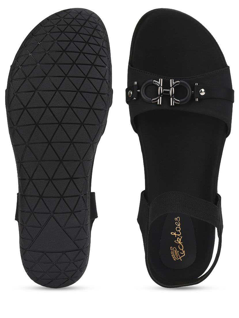 women black ankle strap sandal - 21676704 - Standard Image - 1