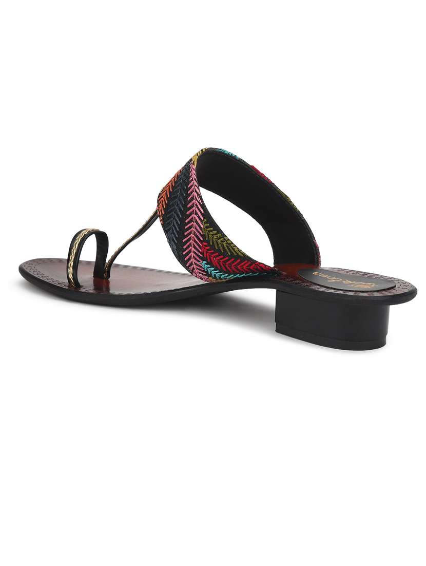 women embroidered one toe sandal - 21676728 - Standard Image - 4