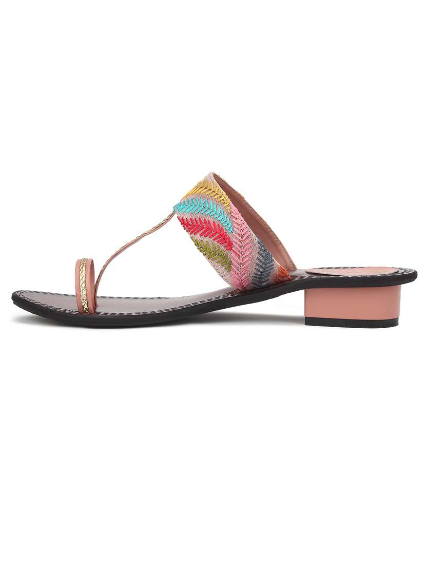 women embroidered one toe sandal - 21676730 - Standard Image - 4
