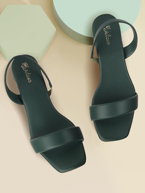 women green ankle strap sandal - 21676731 - Standard Image - 0