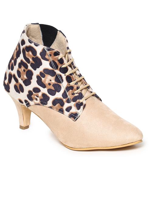 women animal printed lace up boots - 21676769 -  Standard Image - 0