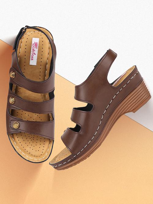 women solid back strap sandal - 21676782 - Standard Image - 0