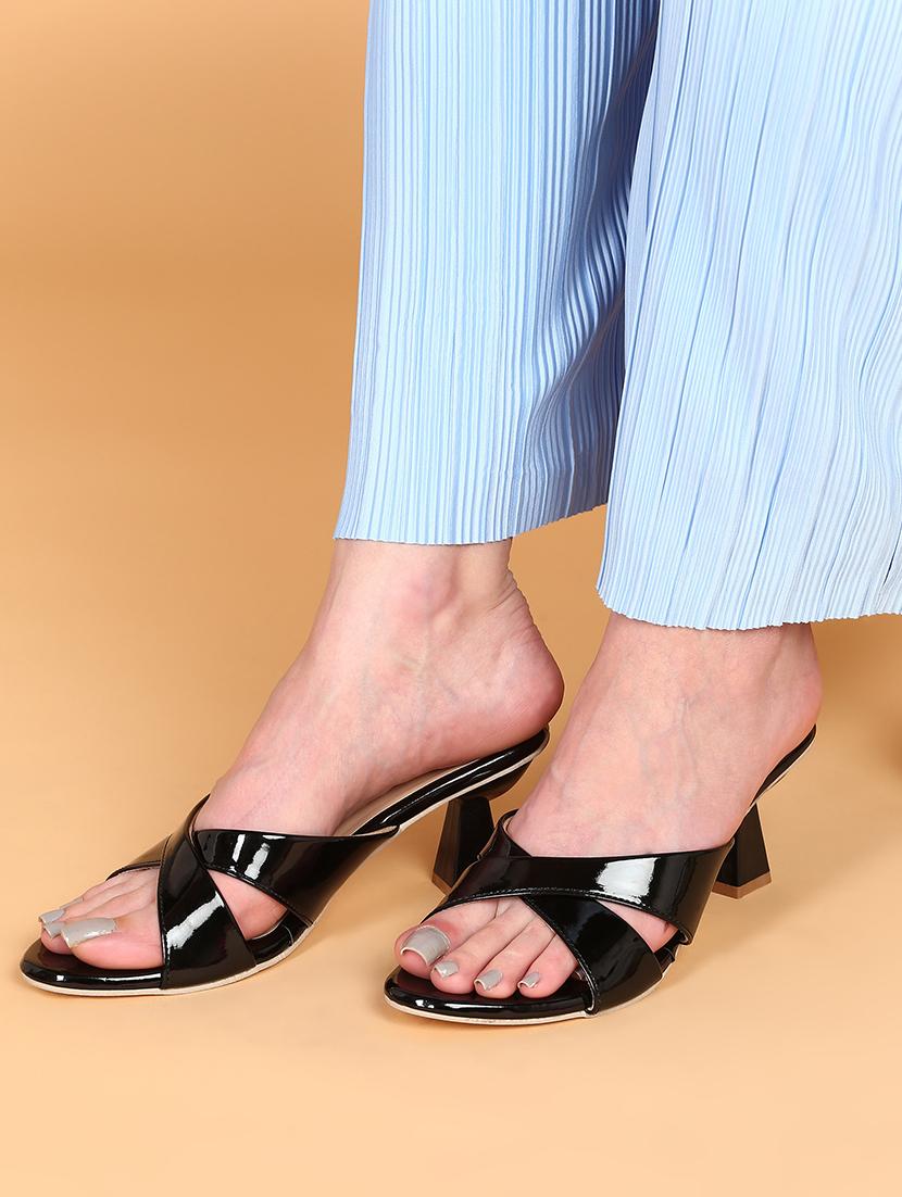 women black slip on sandal - 21676803 - Standard Image - 4