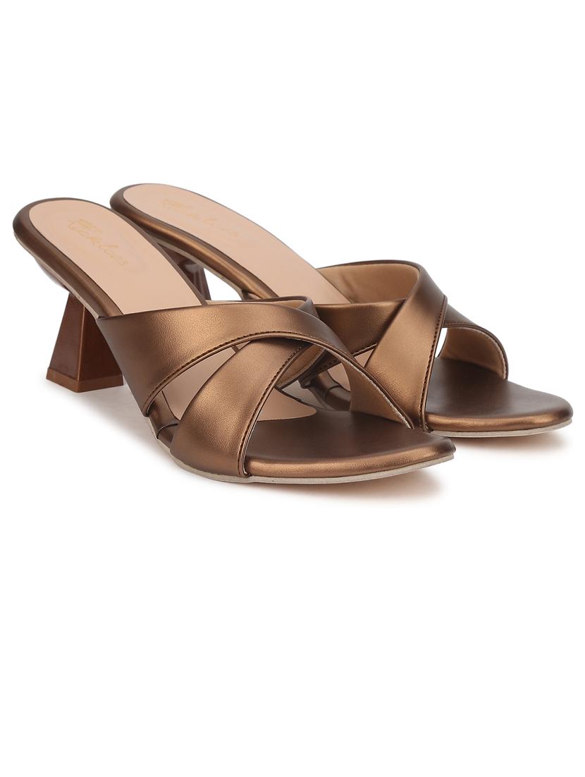 women copper slip on sandal - 21676804 -  Standard Image - 1