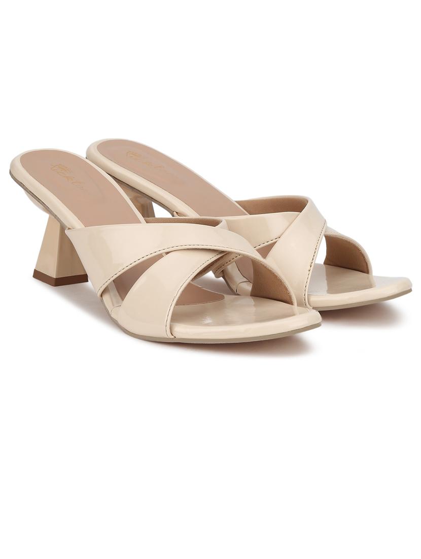 women cream slip on sandal - 21676805 -  Standard Image - 1
