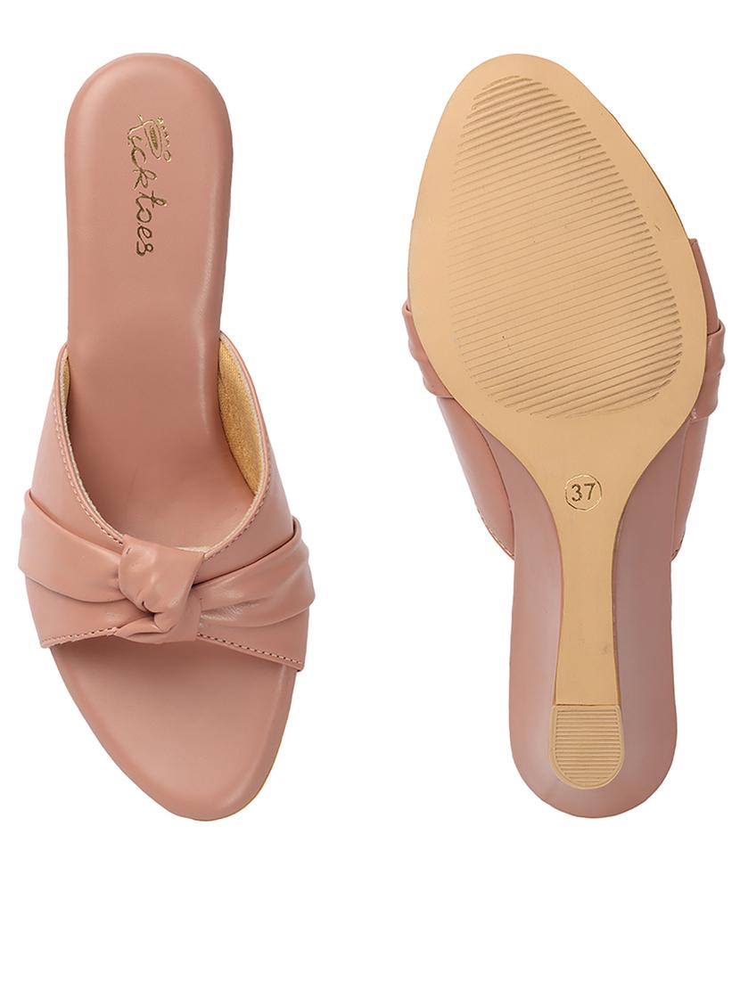 women pink slip on sandal - 21676850 -  Standard Image - 1