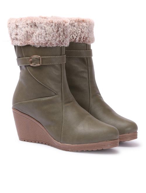women fur detailed ankle boots - 21676852 -  Standard Image - 0