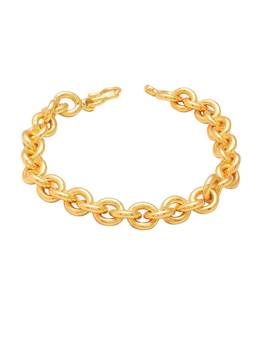women gold brass links bracelet