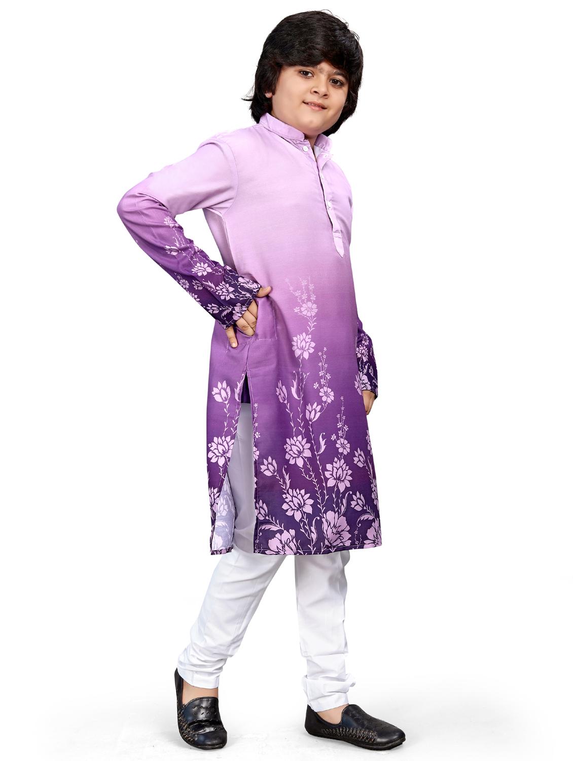 boys printed kurta bottom set - 21676952 - Standard Image - 1