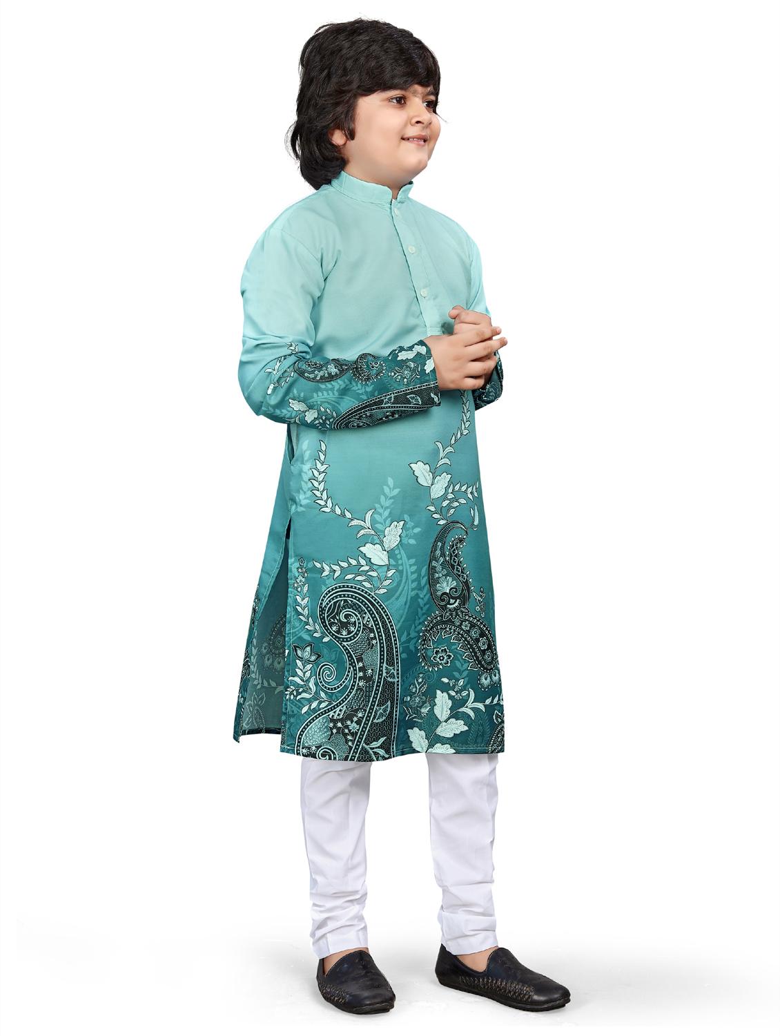 boys printed kurta bottom set - 21676953 - Standard Image - 1