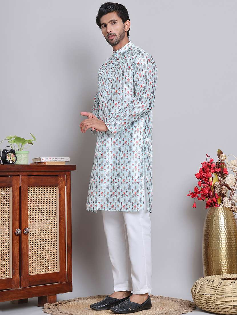 men printed kurta pyjama ethnic wear set - 21676991 - Standard Image - 1